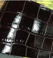 Cuir synthétique PVC gaufré effet crocodile brillant 0,5 mm en gros pour sacs à main, chaussures, artisanat et décoration de surfaces de table