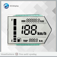 Modul Layar LCD 7 Segmen SCCdisplay Kustom SJXDGW015 HTN Positif Anti-Silau Layar Instrumen Sepeda Motor Temukan Motor Lama