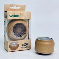 Haut-parleur Bluetooth en bois massif, caisson de basses portable avec fonction d'appel, mini cadeau rétro