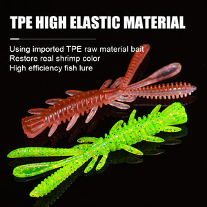 TGD Best 15 <span class=keywords><strong>leurres</strong></span> souples flottants <span class=keywords><strong>pour</strong></span> la pêche, en forme de crevettes, 5cm 6cm 7cm, en plastique, <span class=keywords><strong>pour</strong></span> la pêche au bar, à la truite, à la perche, au marlin et en eau salée - Product Image 2