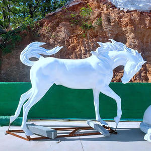 Statue de <span class=keywords><strong>cheval</strong></span> arabe en fibre de verre <span class=keywords><strong>blanc</strong></span> grandeur nature à vendre - Product Image 5
