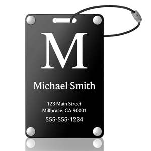 Hot-selling High-Quality Custom <b>Aluminum</b> <b>Luggage</b> Tags Personalized <b>luggage</b> tags crafted for travel Wholesale - Product Image 1