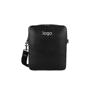 Sac à bandoulière en cuir noir de luxe pour homme, design OEM ODM, impression de logo, haute qualité, tendance - Product Image 1
