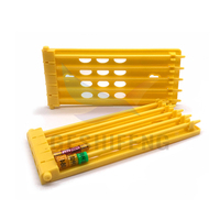 Support de présentation pour bagues de pigeon en plastique PP jaune, 23*8.8cm