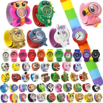 Lovely Bendable Kids Children 3D Animals Cartoon Silicone Slap Watches