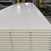 Panneau sandwich moderne en polyuréthane PU isolant thermiquement, panneau décoratif en métal sculpté pour les murs intérieurs des villas