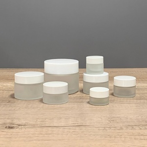 Emballage personnalisé pour soins de la peau 5g 10g 20g 30g 50g 60g 100g Pots en verre cosmétique transparent mat givré pour crème pour le visage avec couvercles à vis - Product Image 3