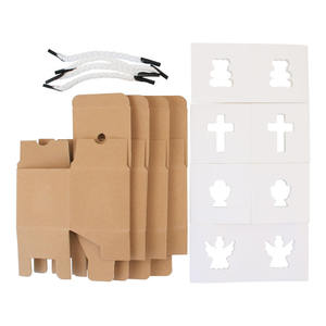 Boîtes carrées en papier kraft ange de bonbon creux portable plié avec logo imprimé sur mesure - Product Image 5