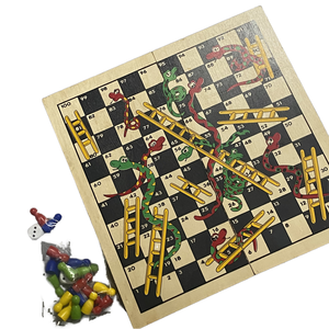Tùy Chỉnh Sticker Craft 29X29Cm Rắn Bằng Gỗ Thang Bàn Cờ Hội Đồng Quản Trị Trò Chơi Thiết Lập Trẻ Em Người Lớn-Bay <span class=keywords><strong>Ludo</strong></span> Bay Cờ Vua - Product Image 2