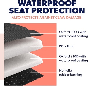 Deluxe benutzer definierte 2 in 1 wasserdichten Fahrzeug Haustier Booster Vordersitz bezug Hund Hängematte Haustier Autos itz - Product Image 3