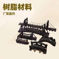 Mini Ornement en Résine en Forme de Pont en Bois Suspendu, Décoration d'Aquarium Rocaille, Accessoire de Scène pour Micro-Paysage Bonsaï