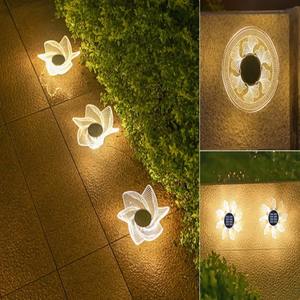 Lámpara Solar para Jardín, 1 Pieza, Impermeable, Decoración Luminosa para Pared Exterior, Luz de Pared Acrílica, Luz Enterrada para Jardín - Product Image 5
