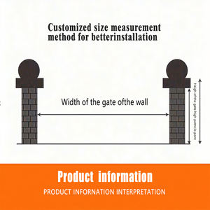 Portails coulissants manuels en aluminium pour cour de villa, <span class=keywords><strong>portail</strong></span> <span class=keywords><strong>battant</strong></span> automatique pour la sécurité de la maison, sur mesure - Product Image 6