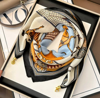 Élégant foulard-collier magnétique pour femme, écharpe fine carrée de 70 cm, accessoire de mode et de style