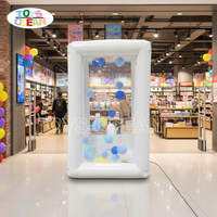 Cabine gonflable commerciale pour attraper l'argent, machine portable pour attraper l'argent pour les entreprises de location de matériel événementiel