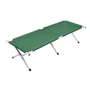 Cama plegable para acampar con bolsa de transporte, cuna individual ligera de carga de 120 kg, portátil para viaje, pesca al aire libre, tubo grueso