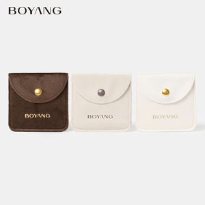 Sac de rangement en velours pour bijoux, collier, pendentif, bague, bracelet, avec logo personnalisé Boyang - Product Image 2