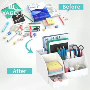 Sắp Xếp Bàn <span class=keywords><strong>Acrylic</strong></span> Trắng Sắp Xếp Bàn Văn Phòng Sắp Xếp Bàn Phụ Kiện 8 Ngăn 1 Ngăn Kéo Cho Máy Tính Để Bàn Văn Phòng - Product Image 3