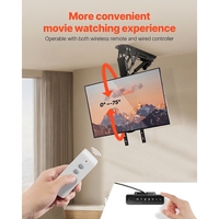 Support de télévision de table incurvé 85 pouces pour téléviseurs 65 pouces, audio-vidéo domestique et accessoires VIP RV, TV relevable