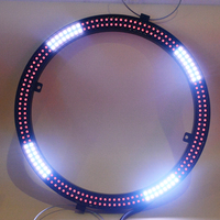Anneau LED DMX de 15 pouces, 240 LED, 60 pixels, changement de couleur RVB, lumière de scène LED programmable pour la décoration de discothèque et de bar