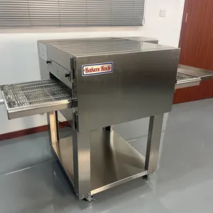 Commercial 18-Inch Gas LPG Conveyor Chain Pizza Oven Stainless Steel Freestanding Installation For Pizza Shops