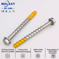 Vis d'ancrage en béton MALAXY en acier inoxydable 316 304 à tête hexagonale robuste, vis à béton, boulon à béton, boulon à coin pour béton