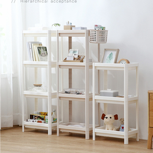 Chariot utilitaire à 3 niveaux, étagère à roulettes en plastique mince pour le salon, la salle de bain, la cuisine - Étagères mobiles écologiques - Product Image 2