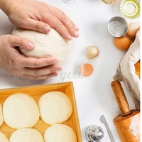 Ensemble de boîtes à pizza en bambou Plateau de fermentation avec couvercle Spatule en bois naturel Récipient de cuisson du pain au levain fait maison