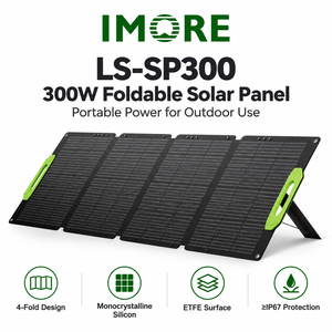 Kit de Panel Solar Plegable de 300W, Monocristalino, ETFE con MC4, para Estaciones de Energía Portátiles, Caravanas, Camping y Viajes a Distancia - Product Image 1