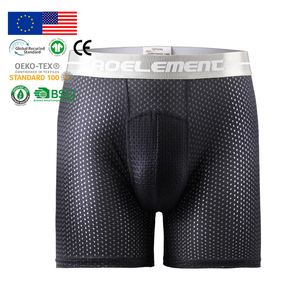 Slip e Boxer da <span class=keywords><strong>Uomo</strong></span> Personalizzati in Rete Traspirante, a Gamba Lunga, per Corsa, Anti-Sfregamento, in Grafite, Vestibilità Performance - Product Image 1