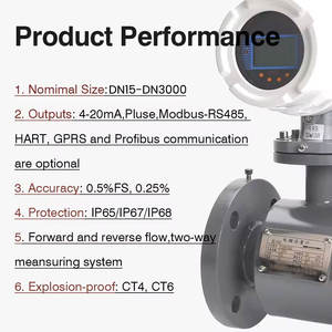 Factory Best Price Liquid Flow Water Electromagnetic Intelligent Magnetic <strong>Flowmeter</strong> With LCD Display and Transmitter - Product Image 6