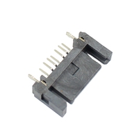 Adaptador Conector DIP Recto Macho SATA de 7 Pines para Disco Duro HDD, Pines Escalonados de Doble Fila, Inserción Desalineada, Chapado en Oro
