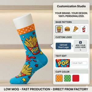 Calcetines con Diseño de Papas Fritas, Calcetines Divertidos y Creativos de Poliéster/Algodón para Hombre y <span class=keywords><strong>Mujer</strong></span>, Uso Diario - Product Image 1