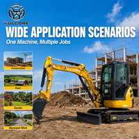 Mini-excavatrice FULCORE à moteur haute performance pour l'excavation de terrains rocheux avec cabine de sécurité