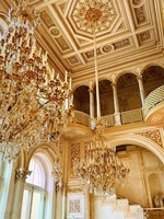 Vente en gros de corniches de plafond en plâtre de Chine, motifs floraux de lotus et de rose, style moderne, respectueux de l'environnement, pour villas et hôtels