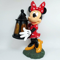 Décoration extérieure, figurines d'animaux en résine 3D personnalisées, Mickey portant une lanterne, ensemble de figurines de dessins animés