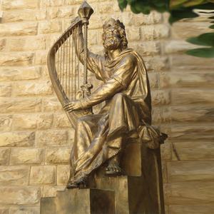 Escultura artística de Metal de tamaño real, <span class=keywords><strong>estatua</strong></span> de bronce <span class=keywords><strong>del</strong></span> <span class=keywords><strong>rey</strong></span> <span class=keywords><strong>David</strong></span> para decoración al aire libre - Product Image 4