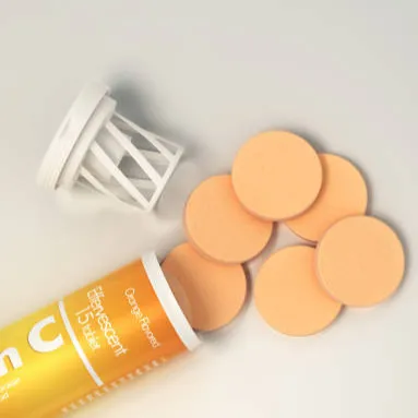 Tablet Effervescent Vitamin C 1000Mg untuk Suplemen Kesehatan Peningkat Kekebalan Tubuh