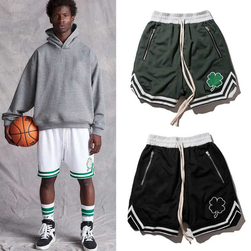 2022 latest design 100% polyester mesh sublimation vintage men basketball shorts with embroidery logo