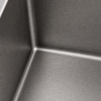 Robinet d'évier de cuisine coréen en acier inoxydable noir mat, grand réservoir unique, design artisanal gaufré motif grain de millet, SUS304