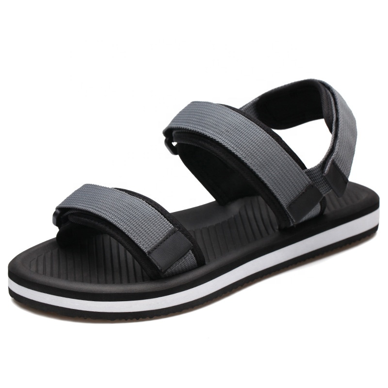 Summer Casual Shoes Men's Roman Beach Shoes Non-slip Sandals Slippers Webbing Rubber PVC EVA Cotton Fabric Customized OEM Solid