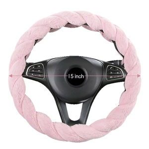 Popolare Coprivolante in Peluche Artificiale, Pratico Coprivolante per <span class=keywords><strong>Auto</strong></span>, Accessorio per <span class=keywords><strong>Interni</strong></span> <span class=keywords><strong>Auto</strong></span> - Product Image 4