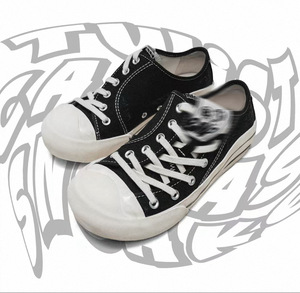 2026 Baskets tendance pour femme en toile à bout épais, style rétro, basses, à semelle épaisse et plateforme, décontractées, respirantes, pour la marche - Product Image 1