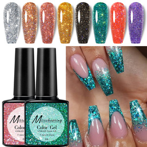 Laser <b>Sequin</b> Gel Nail Polish 7.5ml Holographic Flash Glitter Gel Varnish Durable UV LED Cure Manicure Nail Beauty Supplies - Product Image 2