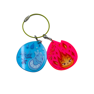 Cartoon Character PVC Keychain Irregular Shape Flexible Plastic Souvenir Water <b>Fire</b> Design Keychains Customization Services - Product Image 2