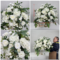 Arrangement de roses artificielles DKB de 50 cm, 60 cm, 70 cm, rose, blanc, rouge, grande boule de fleurs pour centre de table de mariage, décoration de mariage