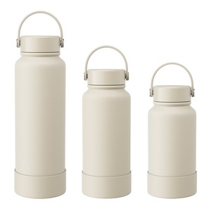 Botella de Agua Minimalista de Acero Inoxidable con Aislamiento al Vacío, 650ml, 1000ml, 1150ml, con Asa y Tapa para Viajes - Product Image 1