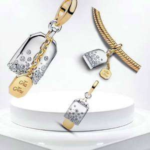 Colgante Romántico de Plata de Ley 925 con Forma de Corazón, <span class=keywords><strong>Mariposa</strong></span> y Hongo, para Pulseras y Collares DIY, Regalo de Cumpleaños para Mujer - Product Image 6