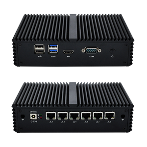KANSUNG Kaby Lake CPU Fanless Mini PC Core I7 7500U 6 Gigabit NIC Router Firewall Appliance Server Computer K575G6 Linux Ubuntu - Product Image 1