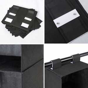 Organisateur suspendu à 6 étagères, étagères de placard pliables, bacs de rangement en tissu pour chambre, dortoir, maison - Product Image 6